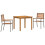 Berkfield Garden Dining Set 3 pcs Grey Solid Acacia Wood 2