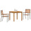 Berkfield Garden Dining Set 3 pcs Grey Solid Acacia Wood 3