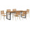 Berkfield Garden Dining Set 7 pcs Beige Solid Acacia Wood 2