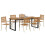 Berkfield Garden Dining Set 7 pcs Beige Solid Acacia Wood 3