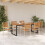 Berkfield Garden Dining Set 7 pcs Beige Solid Acacia Wood 4
