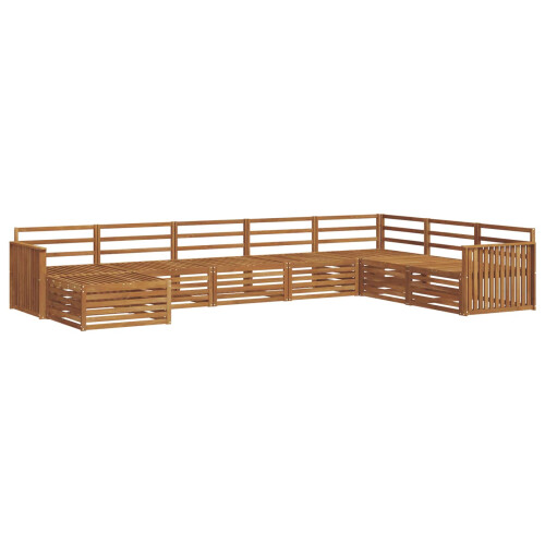 Berkfield Outdoor Sofa Set 8 pcs Natural 1