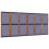 Berkfield 6-Panel Room Divider Dark Blue 420x180 cm 2