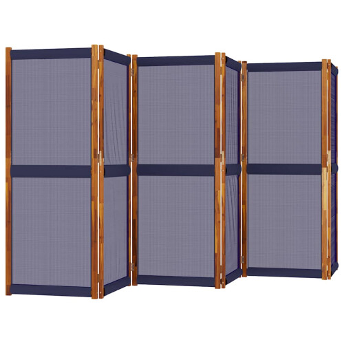 Berkfield 6-Panel Room Divider Dark Blue 420x180 cm 2