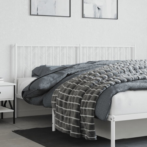 Berkfield Metal Replace Headboard White 180 cm 2