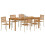 Berkfield Garden Dining Set 7 pcs Beige Solid Acacia Wood 3