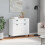 Berkfield Sideboard VIKEN White 80x40x80 cm Engineered Wood 3