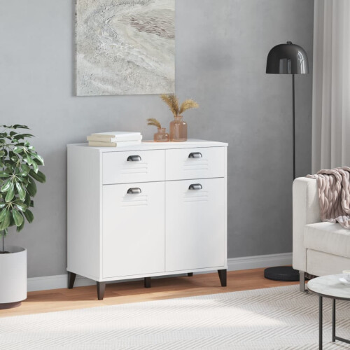 Berkfield Sideboard VIKEN White 80x40x80 cm Engineered Wood 2