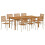 Berkfield Garden Dining Set 9 pcs Beige Solid Acacia Wood 2