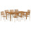 Berkfield Garden Dining Set 9 pcs Beige Solid Acacia Wood 3