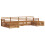 Berkfield Sofa Sets 6 pcs Natural Solid Acacia Wood 2