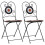 Berkfield Bistro Chairs Foldable 2 pcs Terracotta and White Ceramic 2