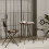 Berkfield Bistro Chairs Foldable 2 pcs Terracotta and White Ceramic 3
