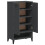 Berkfield Shoe Cabinet VIKEN Anthracite Grey Engineered Wood 5