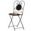 Berkfield Bistro Chairs Foldable 2 pcs Terracotta and White Ceramic 7