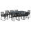 Berkfield Garden Dining Set 9 pcs Black Poly Rattan 2