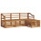 Berkfield Outdoor Sofa Set 4 pcs Natural 2