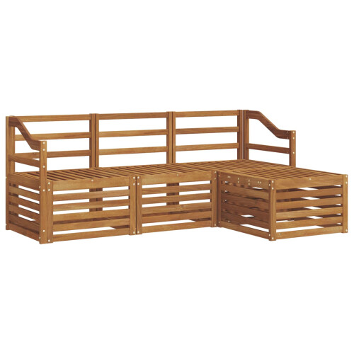 Berkfield Outdoor Sofa Set 4 pcs Natural 1