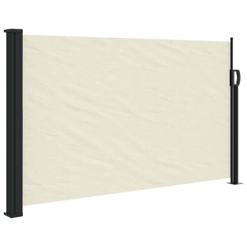 Berkfield Retractable Side Awning Cream 120x600 cm 1