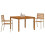 Berkfield Garden Dining Set 3 pcs Beige Solid Acacia Wood 3