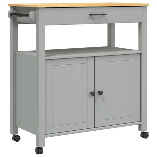 Berkfield Kitchen Trolley MONZA 84x40x88.5 cm Solid Wood Pine 1