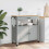 Berkfield Kitchen Trolley MONZA 84x40x88.5 cm Solid Wood Pine 3