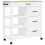 Berkfield Kitchen Trolley MONZA 84x40x88.5 cm Solid Wood Pine 2