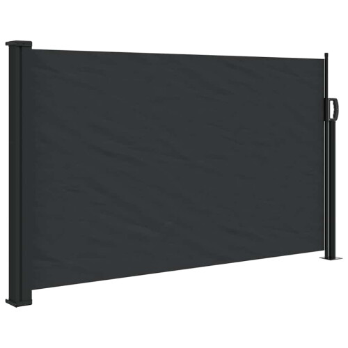 Berkfield Retractable Side Awning Black 120x600 cm 1
