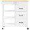 Berkfield Kitchen Trolley MONZA 84x40x88.5 cm Solid Wood Pine 5
