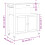 Berkfield Kitchen Trolley MONZA 84x40x88.5 cm Solid Wood Pine 9