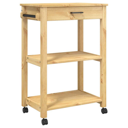 Berkfield Kitchen Trolley MONZA 60x40x88.5 cm Solid Wood Pine 1