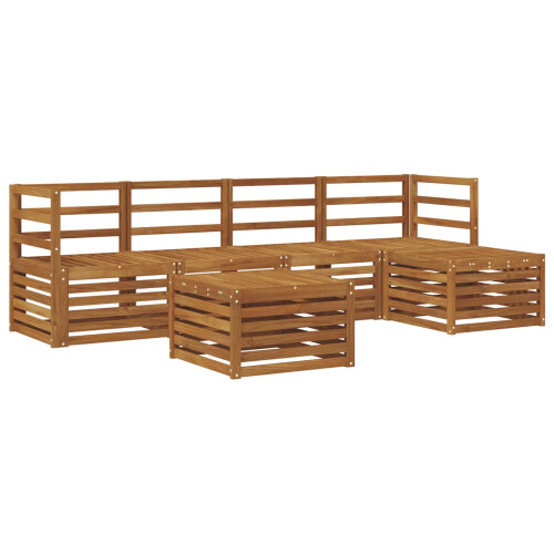 Berkfield Outdoor Sofa Set 6 pcs Natural 1