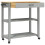 Berkfield Kitchen Trolley MONZA 84x40x88.5 cm Solid Wood Pine 4