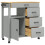 Berkfield Kitchen Trolley MONZA 84x40x88.5 cm Solid Wood Pine 4