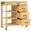 Berkfield Kitchen Trolley MONZA 84x40x88.5 cm Solid Wood Pine 4
