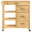 Berkfield Kitchen Trolley MONZA 84x40x88.5 cm Solid Wood Pine 5