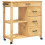 Berkfield Kitchen Trolley MONZA 84x40x88.5 cm Solid Wood Pine 2