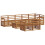 Berkfield Sofa Sets 9 pcs Natural Solid Acacia Wood 2