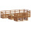 Berkfield Sofa Sets 9 pcs Natural Solid Acacia Wood 3