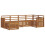 Berkfield Sectional Sofa Set 6 pcs Natural Solid Acacia Wood 2