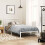 Berkfield Metal Replace Headboard White 100cm 3