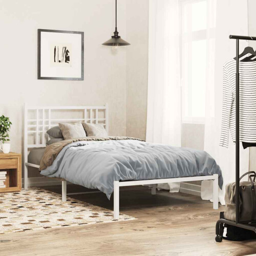 Berkfield Metal Replace Headboard White 100cm 2