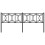 Berkfield Metal Replace Headboard Black 200 cm 4