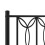 Berkfield Metal Replace Headboard Black 200 cm 5