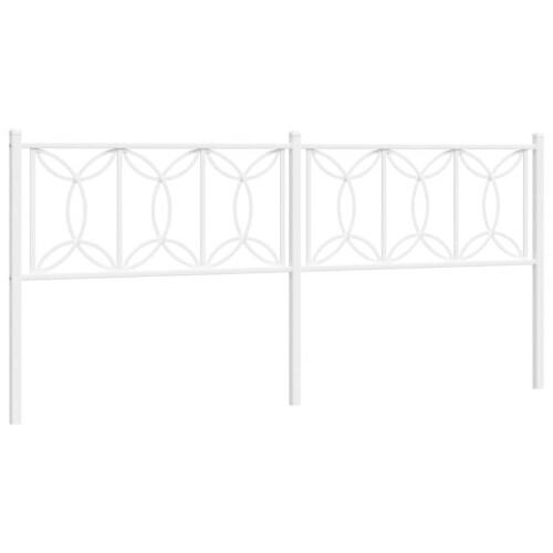 Berkfield Metal Replace Headboard White 200 cm 1