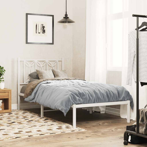 Berkfield Metal Replace Headboard White 75 cm 2