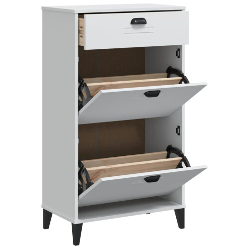 Berkfield Shoe Cabinet VIKEN White Engineered Wood 1