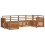 Berkfield Sectional Sofa Set 6 pcs Natural Solid Acacia Wood 2