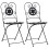 Berkfield Bistro Chairs Foldable 2 pcs Black and White Ceramic 2