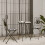 Berkfield Bistro Chairs Foldable 2 pcs Black and White Ceramic 3